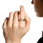 14 Ayar İsimli Altın Yüzük