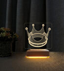 Taç Lamba 3d Led Masa Lambası