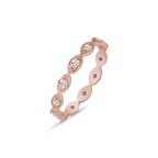 Altın Rose Renk Minimal Pırlanta 0,31 Karat Tamtur Yüzük 