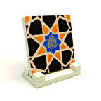 Selçıklu Yıldızı Deseni ve BesmeleBaskılı Doğaltaş Masaüstlük