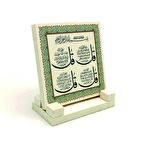 4 Kul (Kafirun, İhlas, Felak ve Nas) SureleriYazılı Doğaltaş Masaüstlük