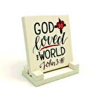 Yuhanna 3:16 AyetiBaskılı Doğaltaş Masaüstlük