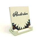 Amsterdam GörseliBaskılı Doğaltaş Masaüstlük