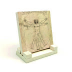 "Vitruvius Adamı"Baskılı Doğaltaş Masaüstlük