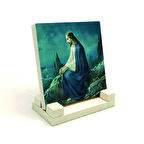 Hz. İsa GörseliBaskılı Doğaltaş Masaüstlük