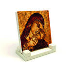 İsa ve Meryem GörseliBaskılı Doğaltaş Masaüstlük