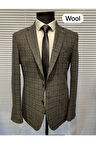 Vad Antrasit Yün Ekose Ceket 1386