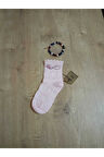 TAŞLI PAMUKLU KIZ ÇOCUK KISAKONÇ ÇORAP UÇUKPEMBE YUMUŞAK SOKET KIZ ÇOCUK ÇORABI 5-6 Y