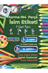 Okul Etiketi Kalem Defter Etiketi, Sonic Etiketi - 194 Adet Opak Sticker