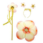 Çiçekli Kanat Seti 3 Parça - Sarı