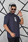 Erkek Oversize  Bisiklet Yaka T-Shirt