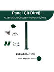 Profil Direk 75 Cm - Çim Çit Direği Panel Çit Direği 2 Adet