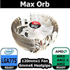 Max Orb Intel LGA775 ve AM2 uyumlu CPU Soğutucusu CL-P0369