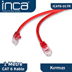 ICAT6-01TK CAT6 1 METRE KIRMIZI
