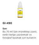 GI-490Y G1400 G2400 G3400 Sarı Tanklı Murekkep