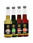 Çilek-frambuaz-hindistan Cevizi-nane 4'lü Avantajlı Paket Kokteyl Ve Kahve Şurubu (750 ML X 4)