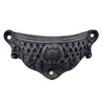 Antika Tarz Dekoratif Pirinç Anıt Tas Mobilya, Çekmece Kulbu - 48x90 mm, Oksit