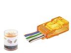 Cat6 Ez Rj45 Konnektör - 100 Adet Turuncu / Özel Plastik Kutulu ND2405