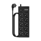 Çoklu Priz 10 lu + 3 USB + 1 Type-C 3680W 16A Anahtarlı Akım Korumalı Uzatma Prizi (2 Metre Kablo) FTR14