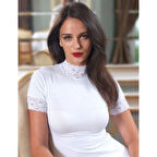 Şahinler Kadın Dantelli Yarım Kollu Atlet B628