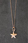 925 Ayar Denizyıldızı Rose Gümüş Kolye (TGK0337)