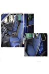 Araba Koltuk Minderi Kumaş Beşli Koltuk Minderi Terletmez Mavi Siyah