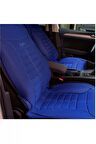 Araba Koltuk Minderi Kumaş Beşli Koltuk Minderi Terletmez Cepli Mavi