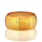 Tuğrul Kuyumculuk 14 Ayar Altın Mega Şarnelli (3 Cm) Kadın Bilezik TGRLBLZK113