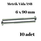 Metrik Vida Civata Ysb 6x90 mm 10 Lu Paket 931 Yarım Paso