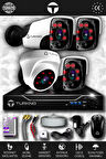 TURKNO 4 Kameralı Pania 1 İç Kamera Set HDD'siz Full HD Gece Görüşlü Güvenlik Kamerası Sistemi