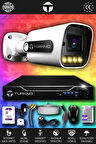 TURKNO 1 Kameralı Navie 1 Dış Kamera Set 1 TB HDD Full HD Renkli Gece Görüşlü Güvenlik Kamerası Sistemi