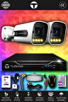 TURKNO 2 Kameralı Navie 2 Dış Kamera Set 320 GB HDD Full HD Renkli Gece Görüşlü Güvenlik Kamerası Sistemi