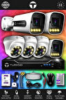 TURKNO 6 Kameralı Navie 3 İç Kamera Set 500 GB HDD Full HD Renkli Gece Görüşlü Güvenlik Kamerası Sistemi