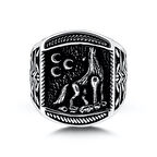 Üç Hilal Bozkurt Tasarımlı 925 Ayar Gümüş Yüzük