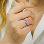 Baget Taşlı 925 Ayar Gümüş Kadın Yüzük 