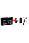 6 VOLT 7 AMPER AKÜ VE ŞARJ ALETİ 1 AMPER