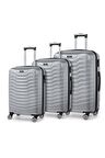 Gri Valiz Seti  %100 Abs 3'lü Set(KABİN-ORTA-BÜYÜK BOY)
