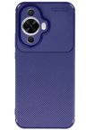 Newface Huawei Nova 12S Kılıf Auto Focus Karbon Kapak - Lacivert