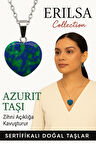 Sertifikalı Kalp Model Azurit Taşı Kolye – Sezgi Gücünü Artırır ve Ruhsal Farkındalık Kazandırır