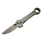 8000b Anahtar Görünümlü Siyah Kamp Çakı 19 Cm - Otomatik, Metal Sap