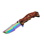 Tanto Fst 3039 A Tırtıklı Gökkuşağı Kamp Çakı 23 Cm - G10 Sap, Yarı Otomatik