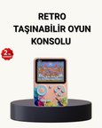 500 Klasik Oyunlu Retro Oyun Konsolu Taşınabilir ve TV Bağlantılı