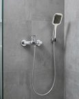 Siyah Duş Seti El Duşu Başlığı Spiral Hortum Dayanıklı Banyo Duş Aksesuarı