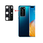 Tkgz Huawei Uyumlu P40 PRO Arka Kamera Camı Lens Yapışkanlı