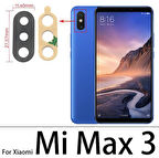 Xiaomi Mİ MAX 3 Arka Kamera Camı Lens Yapışkanlı
