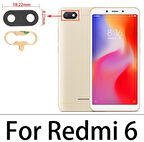 Xiaomi Redmi 6 Arka Kamera Camı Lens Yapışkanlı