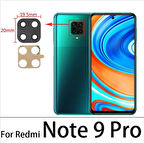 Xiaomi Redmi NOTE 9 PRO Arka Kamera Camı Lens Yapışkanlı