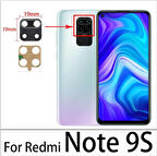 Xiaomi Redmi NOTE 9S Arka Kamera Camı Lens Yapışkanlı