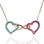 Kalp Kalbe Karşı Model Kadın Gümüş Kolye 2