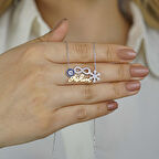 925 Ayar Gümüş Aşkım Yazılı Sonsuzluk Nazar Kar Tanesi Kolye